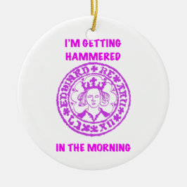 Metaaldetectie Roze Gehämmerde Munt Keramisch Ornament