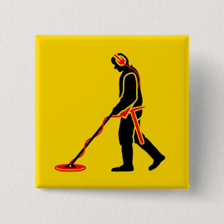 Metaaldetectie Vierkante Button 5,1 Cm