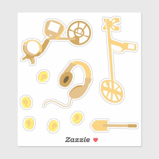 metaaldetectieapparatuur sticker (Vel)