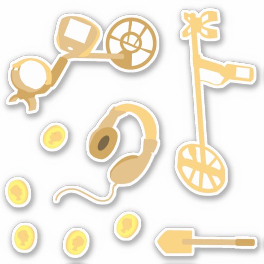 metaaldetectieapparatuur sticker (Voorkant)