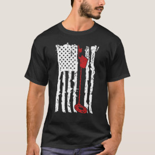 Metaaldetector Amerikaanse vlag stijl Amerikaanse T-shirt