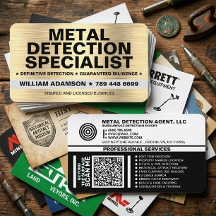 Metaaldetector / Detecteren / Herstelspecialist Visitekaartje