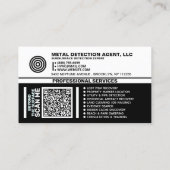Metaaldetector, Detecteren, Recuperatie, Detectori Visitekaartje (Achterkant)