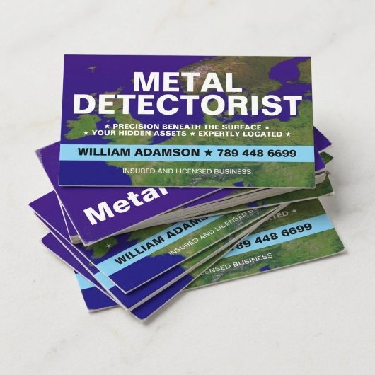 Metaaldetector, Detecteren, Recuperatie, Detectori Visitekaartje
