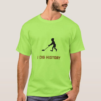 Metaaldetector Dig Geschiedenis Silhouet T-shirt