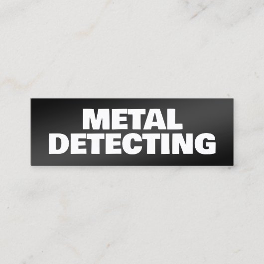 Metaaldetector Mini Visitekaartje (Voorkant)