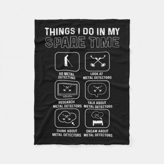 Metaaldetector. Relic Hunting. metaaldetectie Fleece Deken (Voorkant)