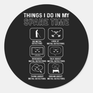 Metaaldetector. Relic Hunting. metaaldetectie Ronde Sticker