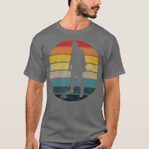 Metaaldetector Silhouette op een onderdruk geplaat T-shirt