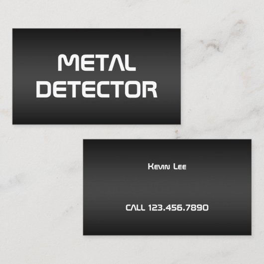 Metaaldetector Visitekaartje (Voorkant / Achterkant)