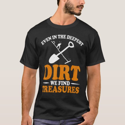 Metaaldetector voor het opsporen van schatten bij t-shirt (Voorkant)