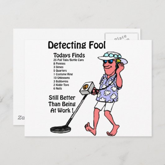 Metaaldetectoren Briefkaart (Voorkant / Achterkant)