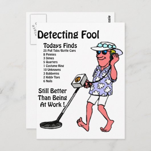 Metaaldetectoren Briefkaart (Voorkant / Achterkant)