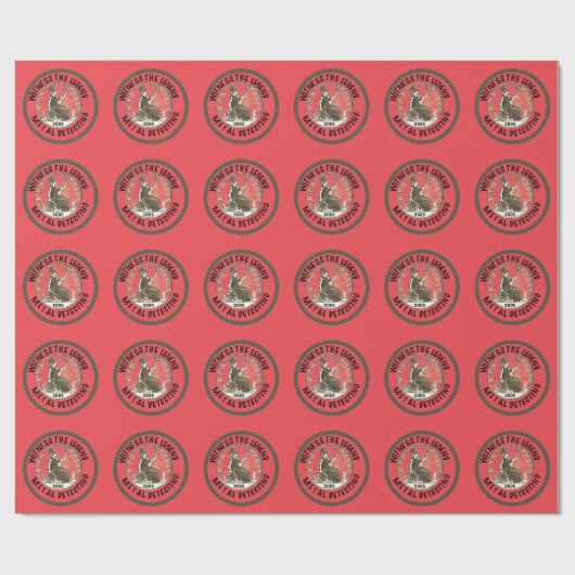 Metaaldetectorist 21e verjaardag cadeaupapier (Vlak)
