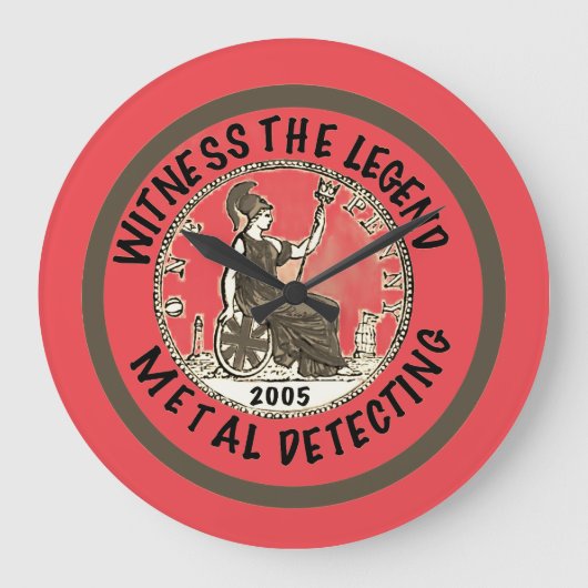 Metaaldetectorist 21e verjaardag grote klok (Voorkant)