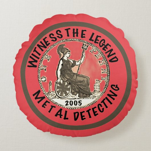 Metaaldetectorist 21e verjaardag rond kussen (Voorkant)