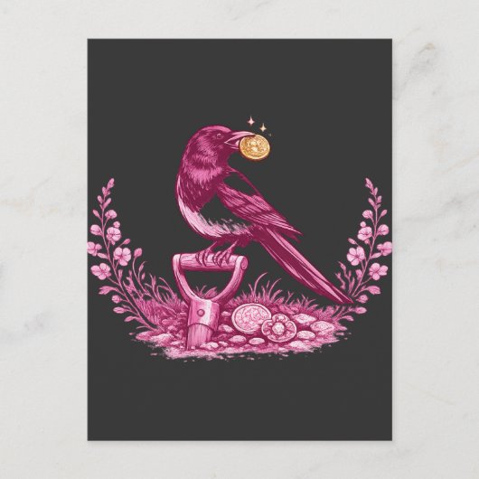 Metaaldetectorist Ekster Briefkaart (Voorkant)