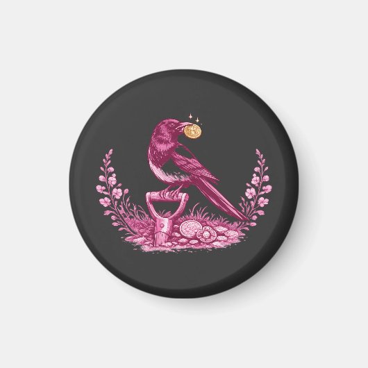 Metaaldetectorist Ekster  Magneet (Voorkant)