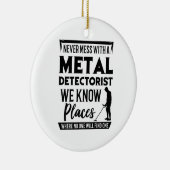 Metaaldetectorist Keramisch Ornament (Rechts)