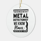 Metaaldetectorist Keramisch Ornament (Links)