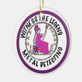 Metaaldetectorist  keramisch ornament (Links)