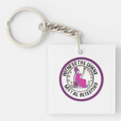 Metaaldetectorist sleutelhanger (voorkant)