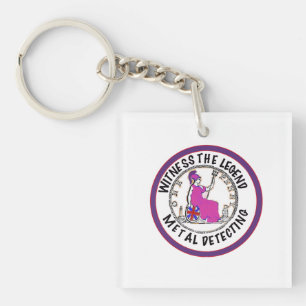 Metaaldetectorist sleutelhanger