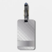 Metaaldiamantpatroon Bagagelabel (Achterkant verticaal)