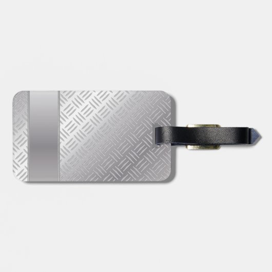 Metaaldiamantpatroon Bagagelabel (Achterkant horizontaal)