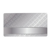 Metaaldiamantpatroon Etiket (Voorkant)