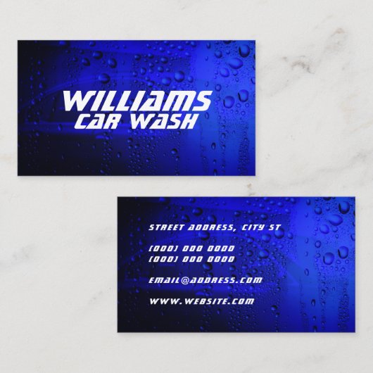 Metaaldoekje van auto's visitekaartje (Voorkant / Achterkant)