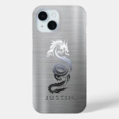 Metaaldraak geborsteld Case-Mate iPhone case (Achterkant)