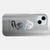 Metaaldraak geborsteld Case-Mate iPhone case (Achterkant (horizontaal))