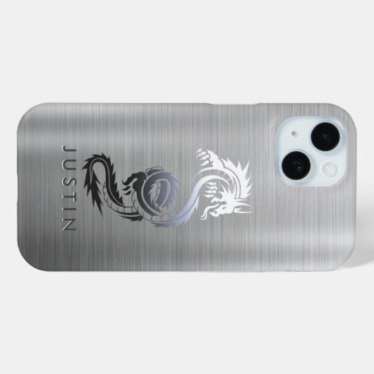 Metaaldraak geborsteld Case-Mate iPhone case (Achterkant (horizontaal))