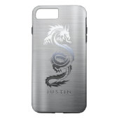 Metaaldraak geborsteld Case-Mate iPhone case (Achterkant)
