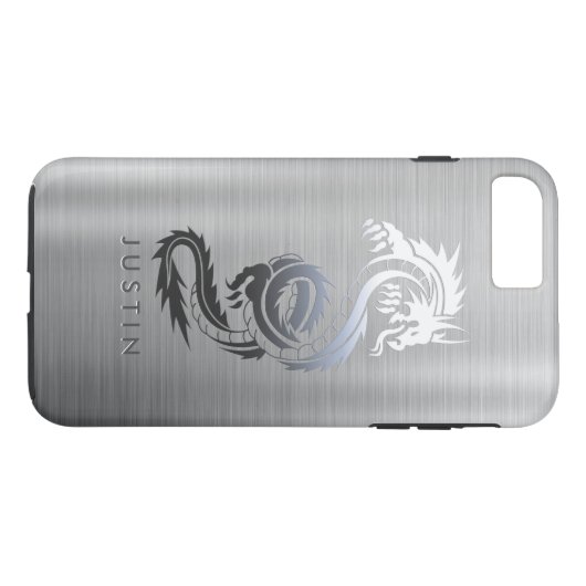 Metaaldraak geborsteld Case-Mate iPhone case (Achterkant (Horizontaal))