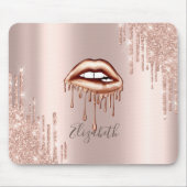 Metaaldruppelaar, Roos Gold Glitter Drivers Muismat (Voorkant)