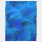 Metaalduinen in levendige blauwe kleuren fleece deken (Voorkant)