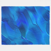 Metaalduinen in levendige blauwe kleuren fleece deken (Voorkant (Horizontaal))