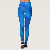 Metaalduinen in levendige blauwe kleuren leggings (Achterkant)