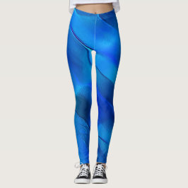Metaalduinen in levendige blauwe kleuren leggings