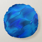 Metaalduinen in levendige blauwe kleuren rond kussen (Voorkant)