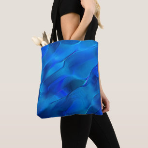 Metaalduinen in tonnen met levendige blauwe kleur tote bag