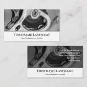 Metaalfietspiniton voor fietsenreparatiewinkels visitekaartje (Voorkant / Achterkant)