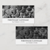 Metaalfietspiniton voor fietsenreparatiewinkels visitekaartje (Voorkant / Achterkant)