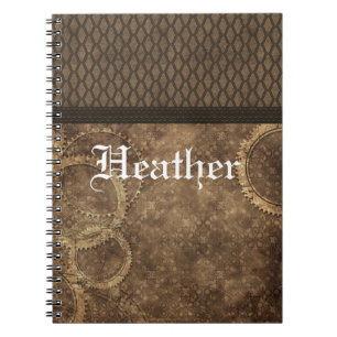 Metaalgear Steampunk-Notitieboek, bruin Notitieboek