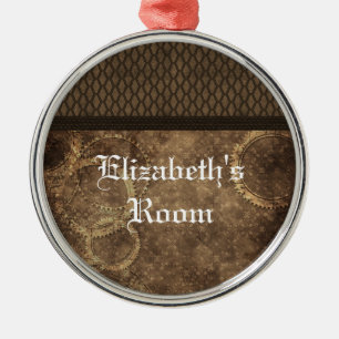 Metaalgear Steampunk-Ornament, bruin Metalen Ornament