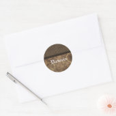 Metaalgear Steampunk-Stickers, bruin Ronde Sticker (Envelop)