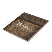 Metaalgear Steampunk-Tegel, bruin Tegeltje (Zijkant)