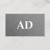 Metaalgeborsteld textiel | Monogram Visitekaartje (Voorkant)